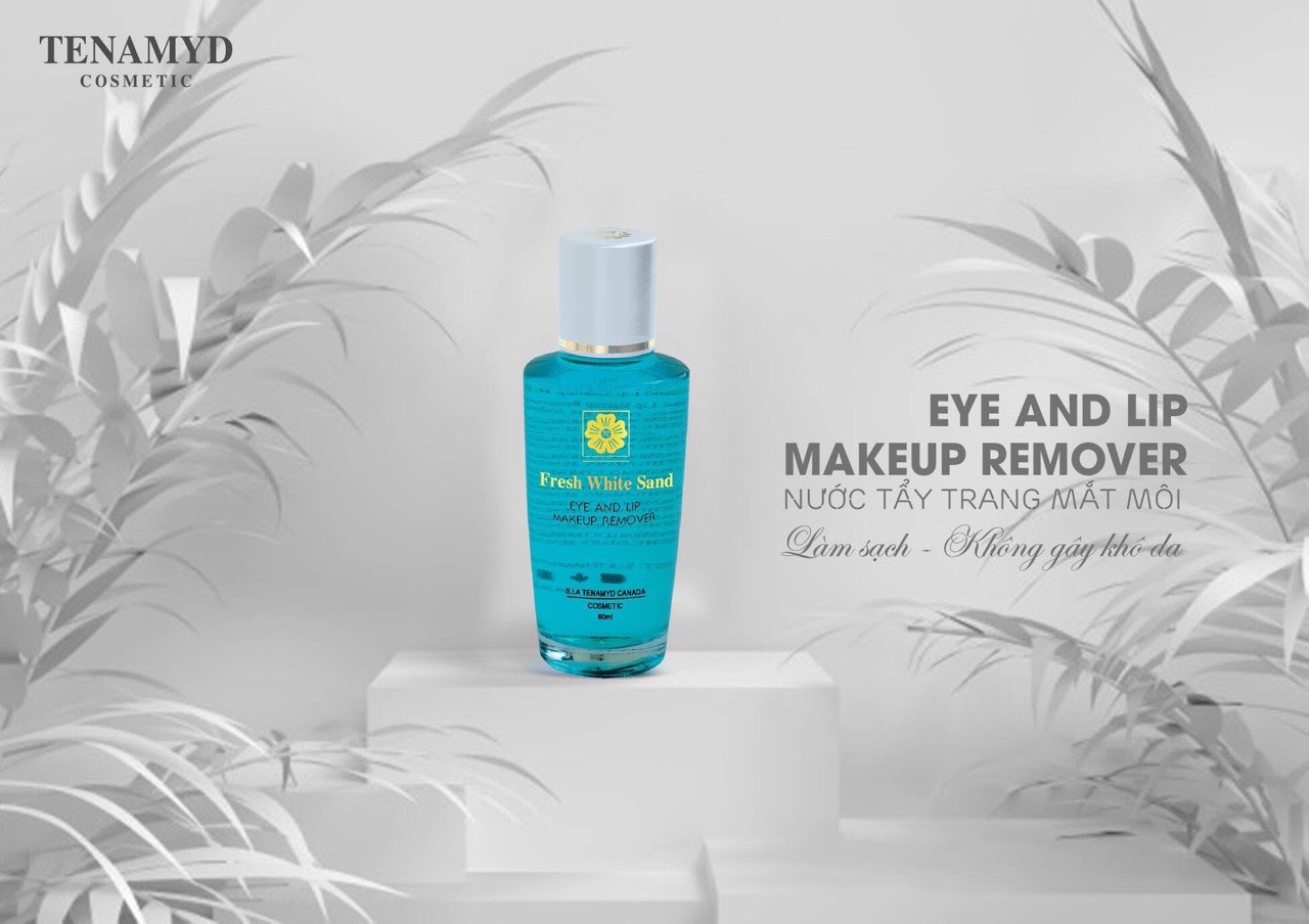 Nước tẩy trang mắt môi Eye and Lip Makeup Remover Fresh White Sand by TENAMYD 60ml