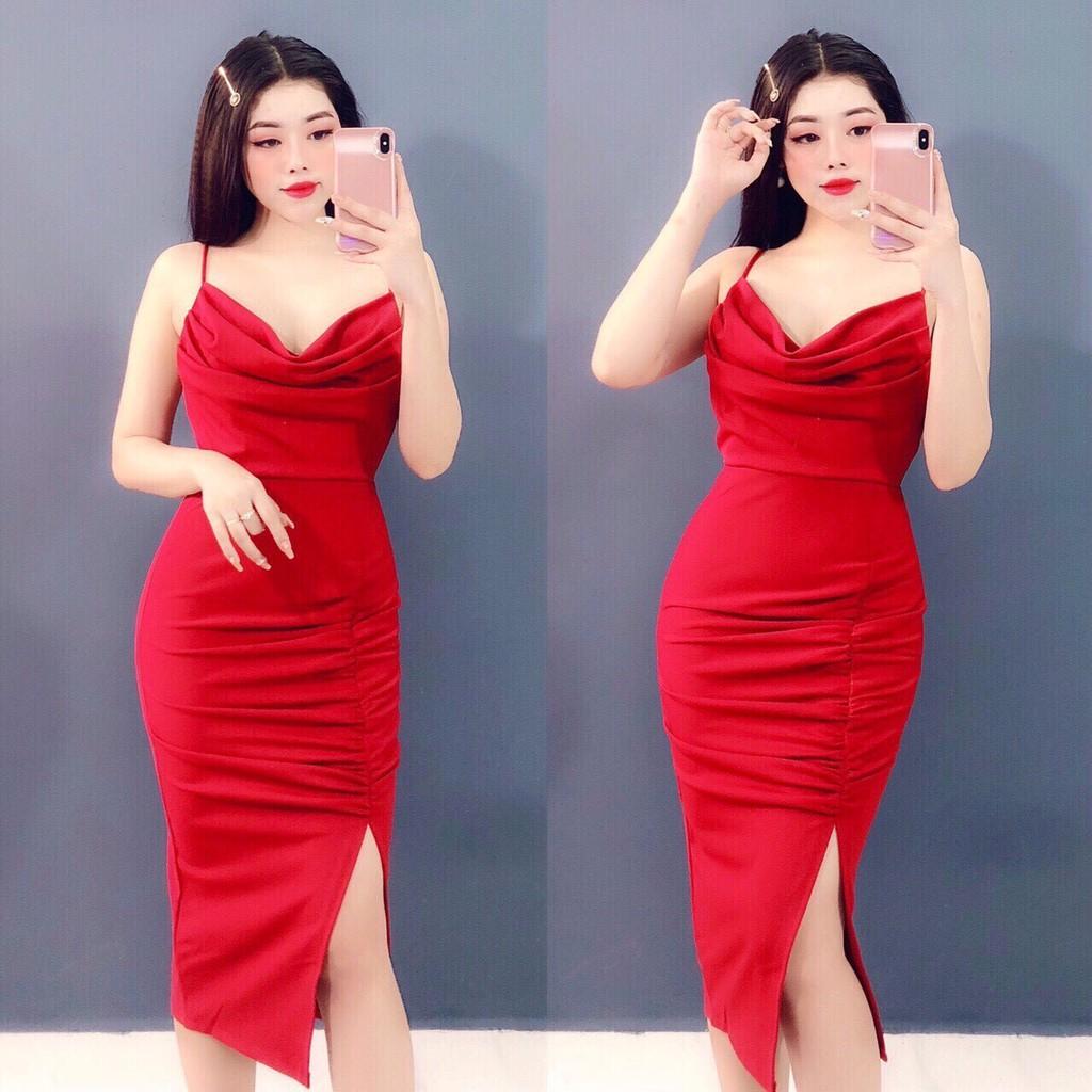 (Top bán chạy ) ĐẦM 2 BODY DÂY CỔ ĐỖ XẺ TÀ HÀNG THIẾT KẾ CỰC CHUẨN MỚI NHẤT 2020