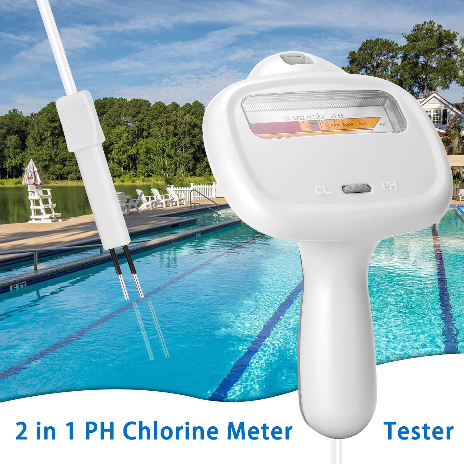 PC102C Swimming Pool Water Quality Tester Portable PH Test Pen CL2 Chlorine Detector Chlorine Meters PH Tester 2-in-1