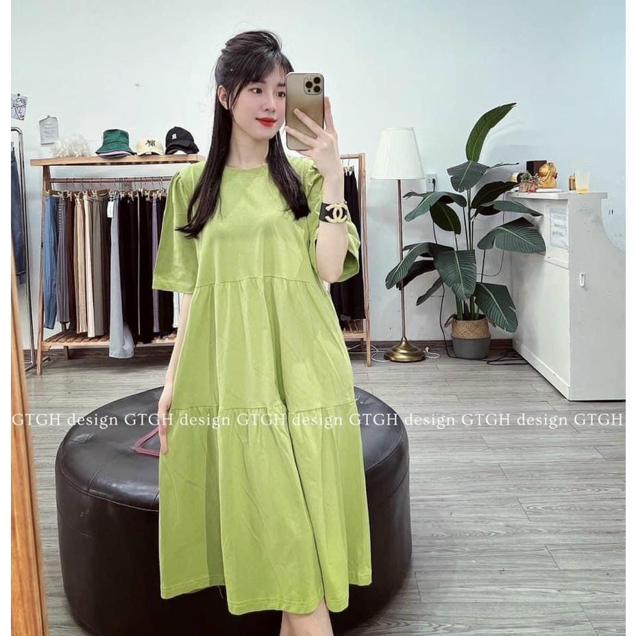 Váy Bầu Thiết Kế Ngắn Tay -Đầm Bầu Sang Chảnh Trẻ Trung freesize