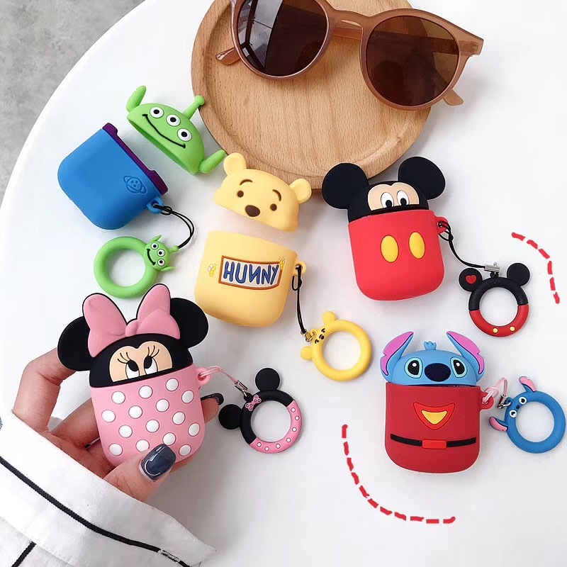 Airpods case, Ốp silicone bảo vệ dành cho Airpods 1/2 - Disney - Hàng Chính Hãng