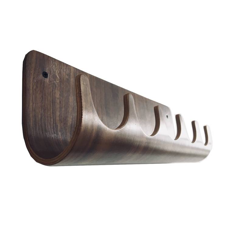 Móc treo quần áo gỗ uốn cong Sunset Wall Rack - Gỗ Walnut