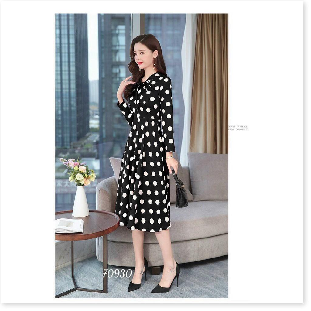ĐẦM XÒE LỤA CHẤM BI DỰ TIỆC ĐẲNG CẤP PHU NHÂN KME FASHION