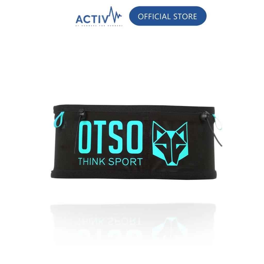 Đai chạy bộ OTSO Running Belt Black/Turquoise - Đen xanh