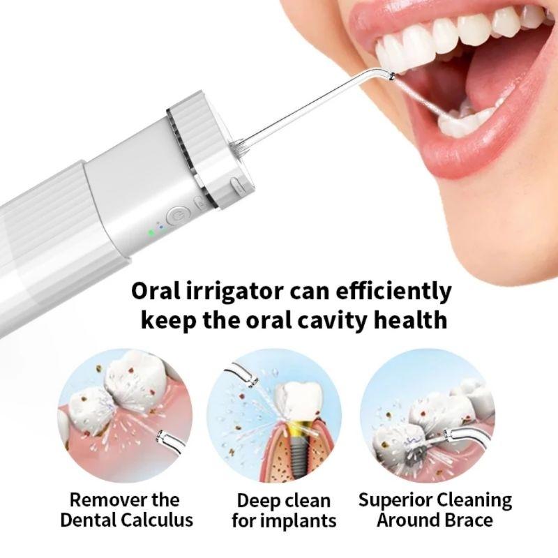 Máy tăm nước nhỏ gọn công suất mạnh mẽ TEKKIN MS18 3 chế độ bảo hành 12 tháng - hàng chính hãng