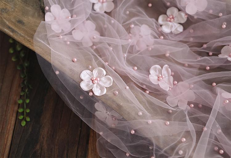 Bé Sơ Sinh Đạo Cụ Chụp Ảnh Hoa Preal Bọc Lưới Phông Nền Chụp Ảnh Chăn Đạo Cụ Phòng Thu Bắn