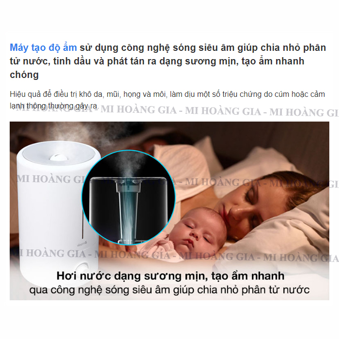 Máy phun sương tạo độ ẩm không khí Deerma DEM-F628 Hàng Chính Hãng