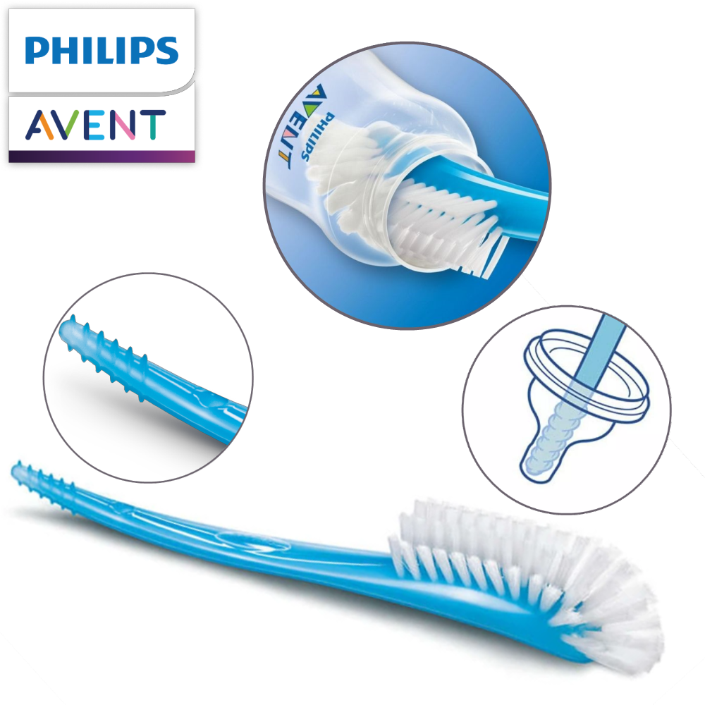 Cọ bình sữa núm ty Philips Avent (Xanh/hồng)