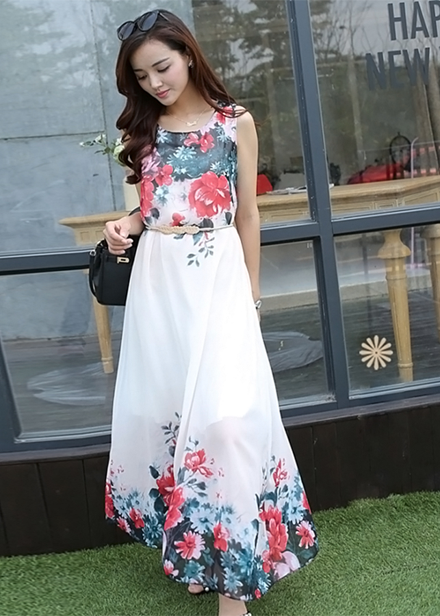 Đầm Nữ Maxi Hoa (Freesize)