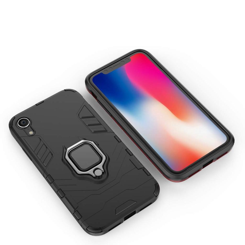 Ốp lưng cho iPhone XR iron man chống sốc kèm nhẫn xoay chống xem video bảo vệ camera