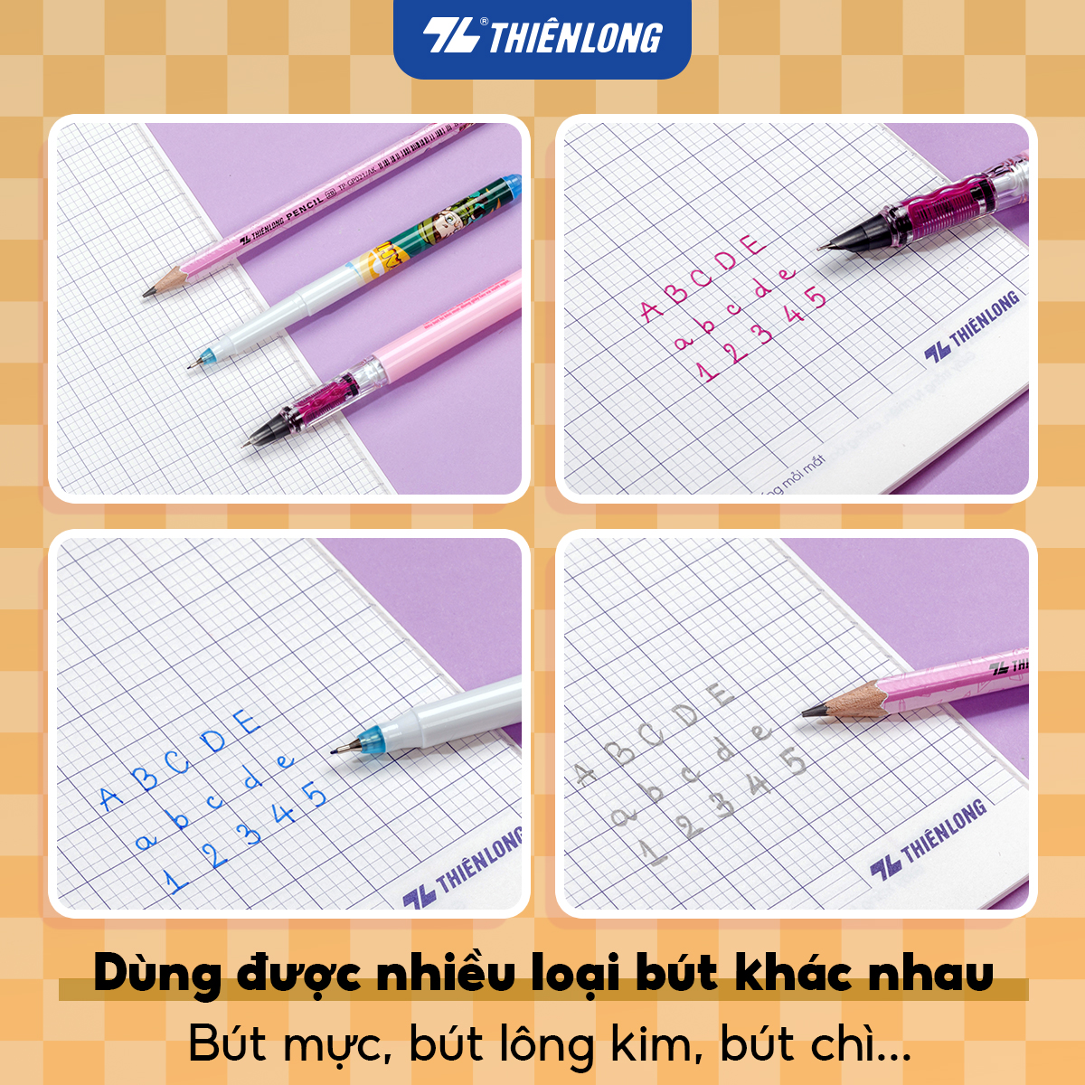 Combo 5/10/20 Tập học sinh chống lóa 80 trang 4 ô ly vuông 2.5mm 100gsm Thiên Long TP-NB003 - Mẫu ngẫu nhiên