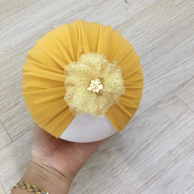 Turban nhũ vàng đồng màu siêu yêu