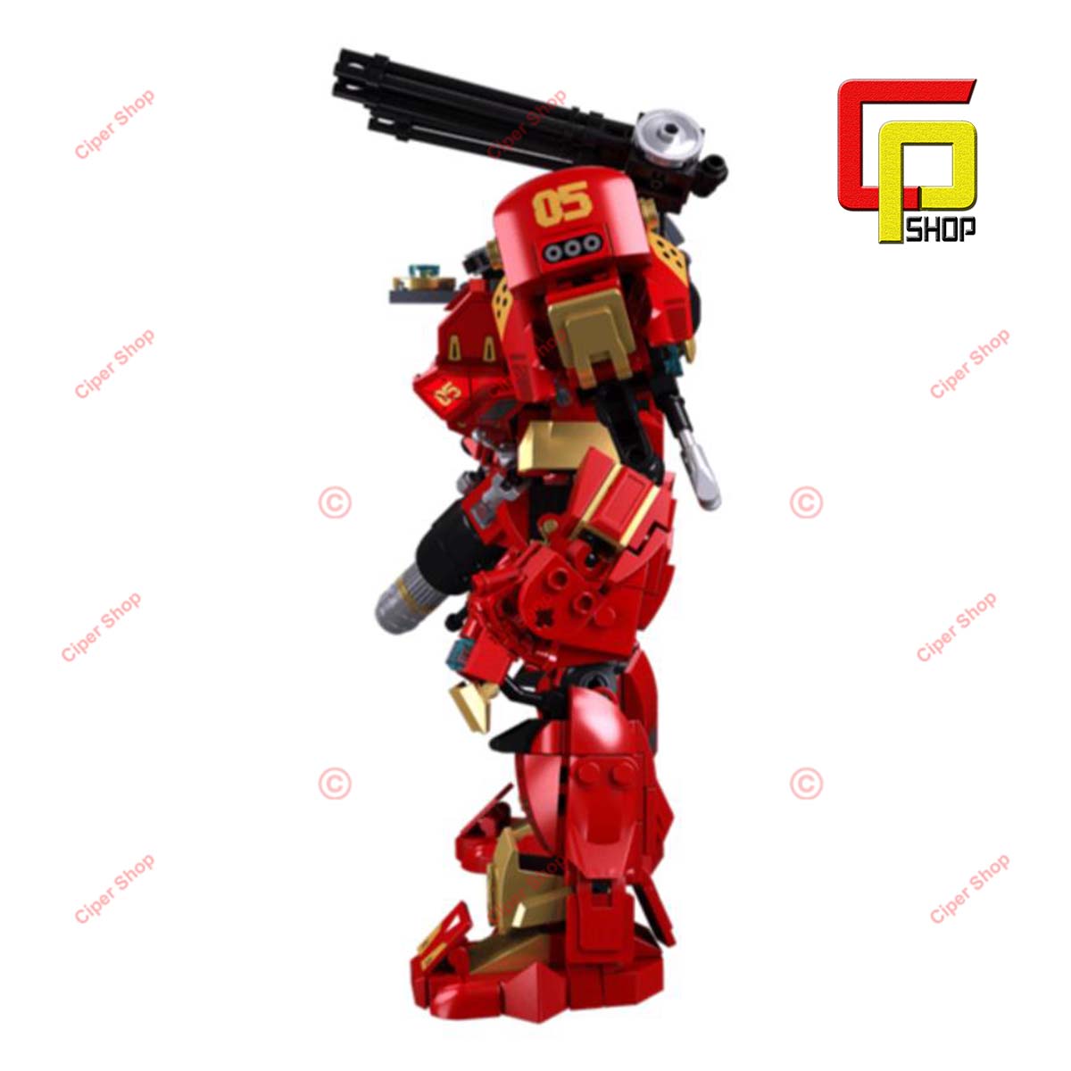 Mô hình lắp ráp M38-B1181 Robot The lone Hulk - Figure Robot The lone Hulk Sluban