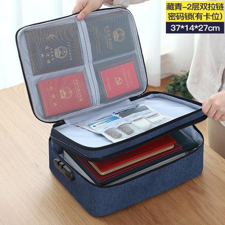 Giá thấp nhất túi đựng tài liệu du lịch chống nước gia đình nhiều lớp hộp đa chức năng dung lượng lớn giấy chứng nhận tài liệu hộ chiếu túi đựng thẻ