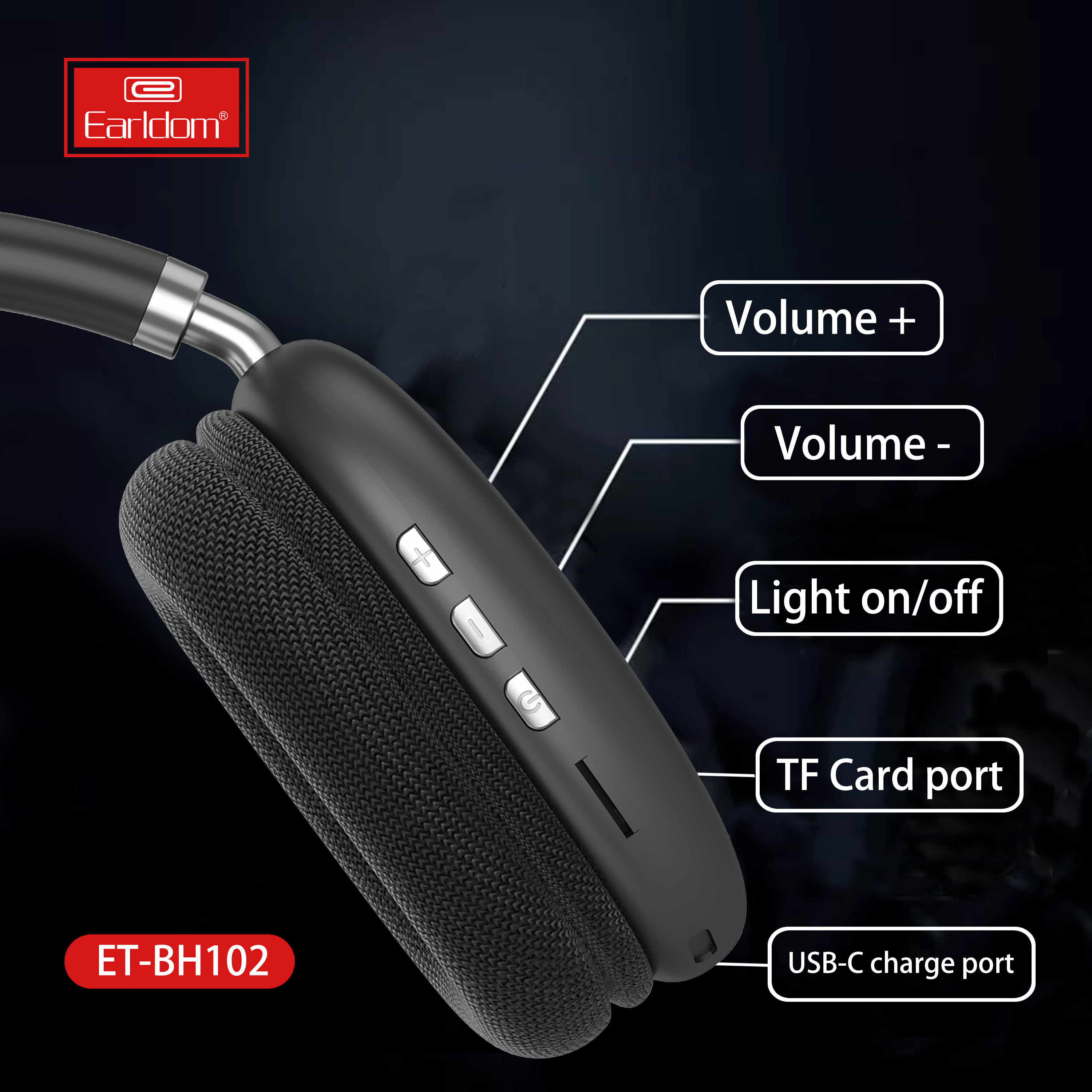 Tai Nghe Chụp Bluetooth Earldom BH – 102 - Hàng Chính Hãng