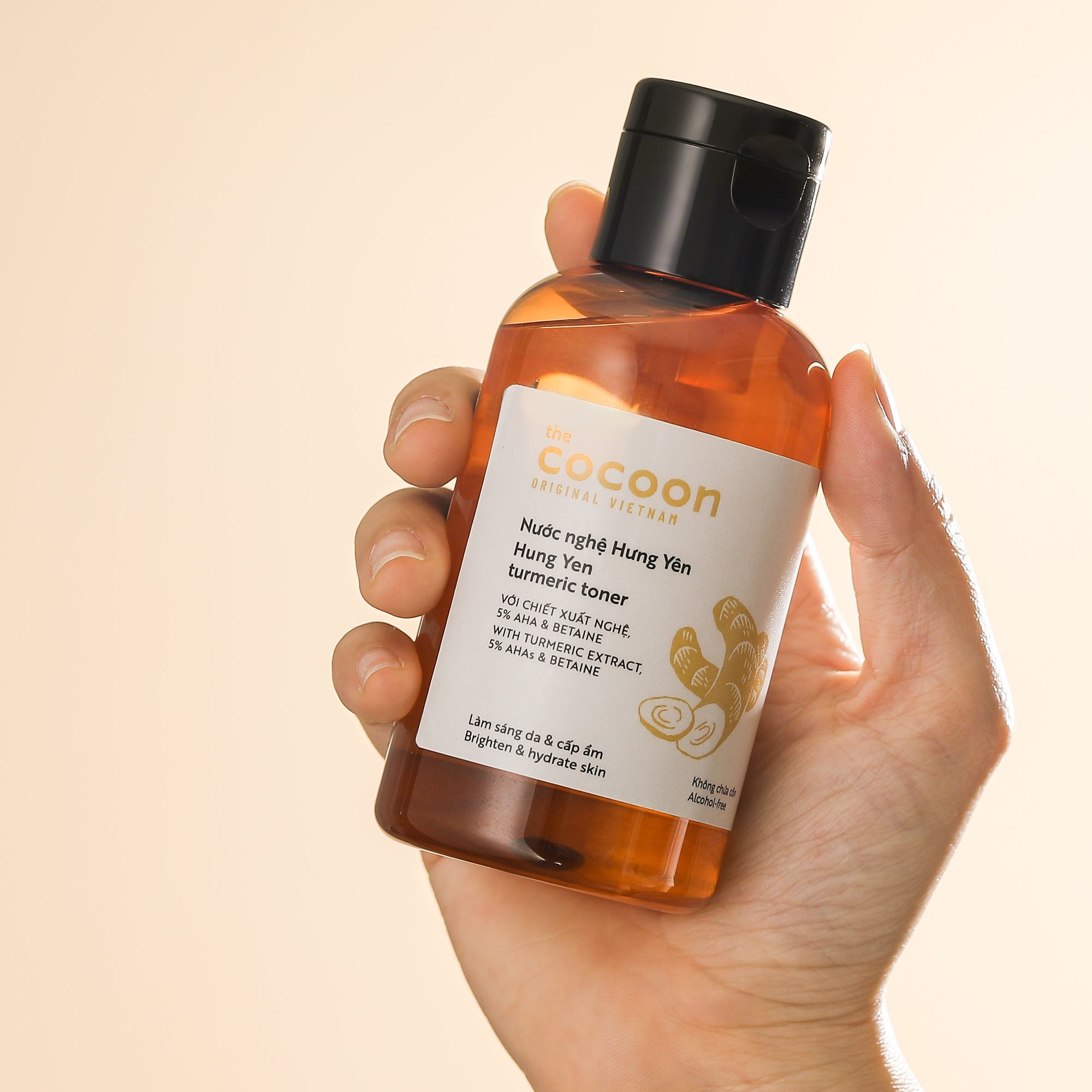 Toner nước nghệ Hưng Yên Cocoon 140ml giúp da sáng mịn rạng rỡ thuần chay