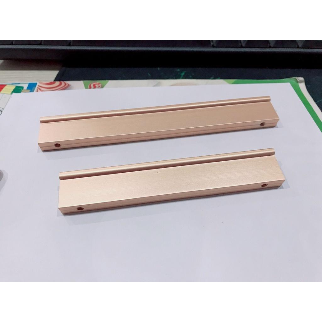 Tay nắm cánh tủ vàng trơn dạng thanh nhôm, tay nắm tủ quần áo đẹp