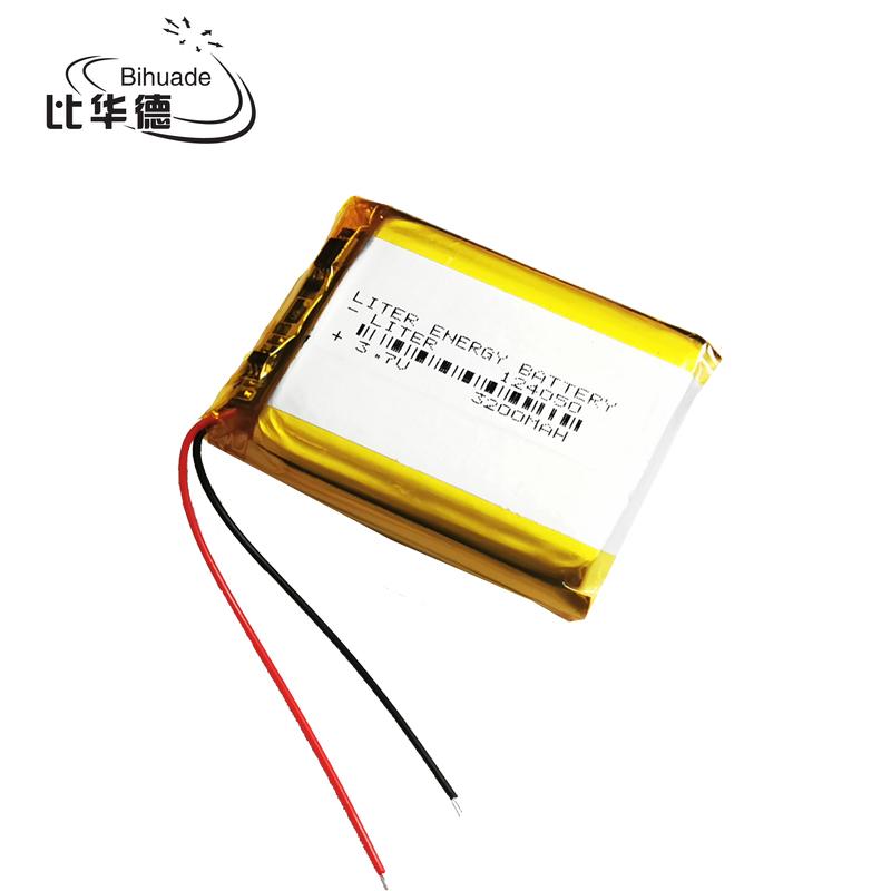 124050 Pin sạc Lithium Polymer LiPo 2021 3.7V 3200MAH mới cho tai nghe Mp3 PAD DVD camera bluetooth Màu sắc: 1 cái