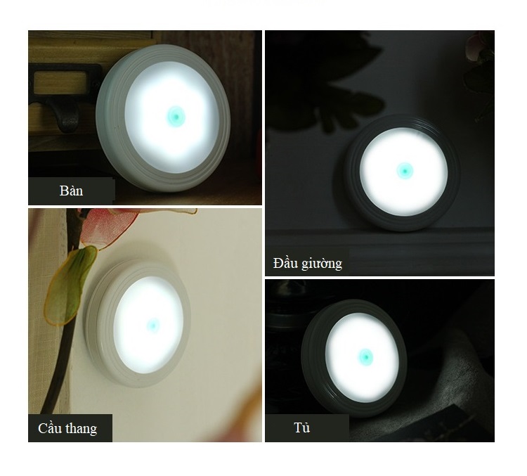 Đèn led dán tường mini Ver 2 ( Tặng đèn led cắm cổng USB siêu sáng )