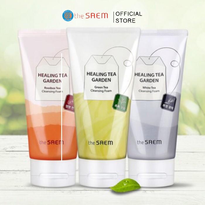Sữa Rửa Mặt Dành Cho Da Mụn Trà Xanh the SAEM Healing Tea Garden Green Tea Cleansing Foam