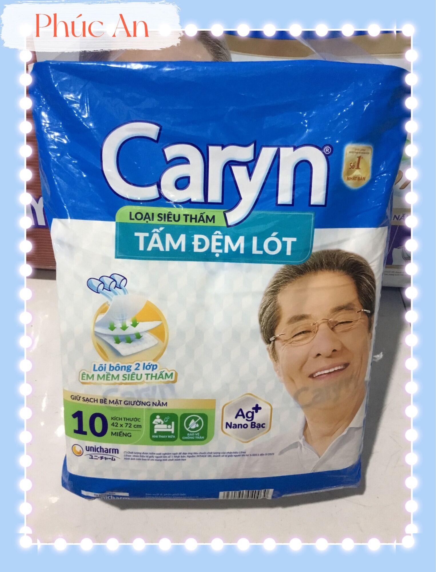 Tấm Đệm Lót Caryn 10 Miếng Loại Siêu Thấm Kích Thước 42 x 72 Cm - Tã Lót Giờng Caryn Người Lớn