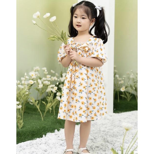 Váy babydol nơ ngực cho bé O.PKids