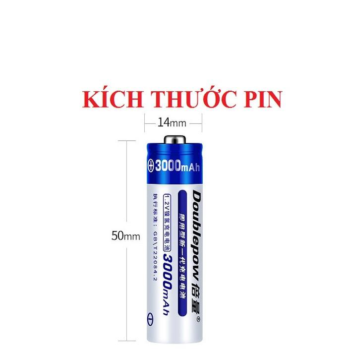 Máy sạc pin aa 12 khe sạc tặng kèm 12 pin aa 3000mah doublepow