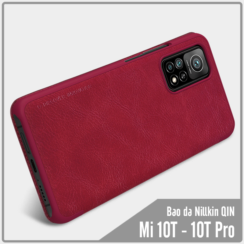 Bao da cho Xiaomi Mi 10T - Mi 10T Pro - Redmi K30S Nillkin Qin - Hàng Nhập Khẩu