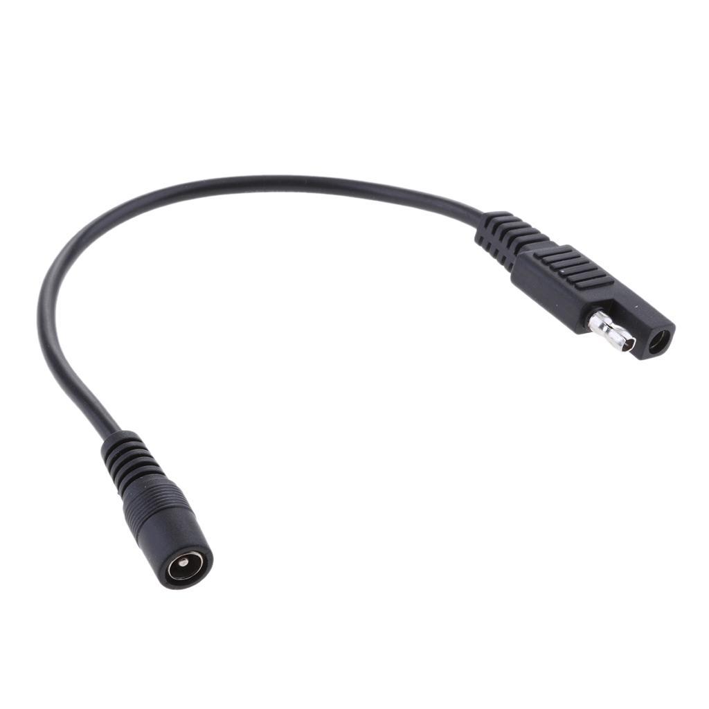 2x 10'' SAE to DC 5.5x2.1mm Coax Female 20AWG Cable Motorcycle Heat Clothing