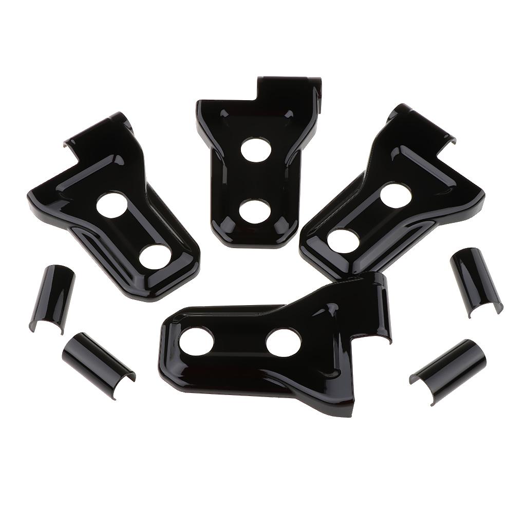 4Pcs Black Door Hinge Covers Trim Fits for 2018 Wrangler JL Unlimited