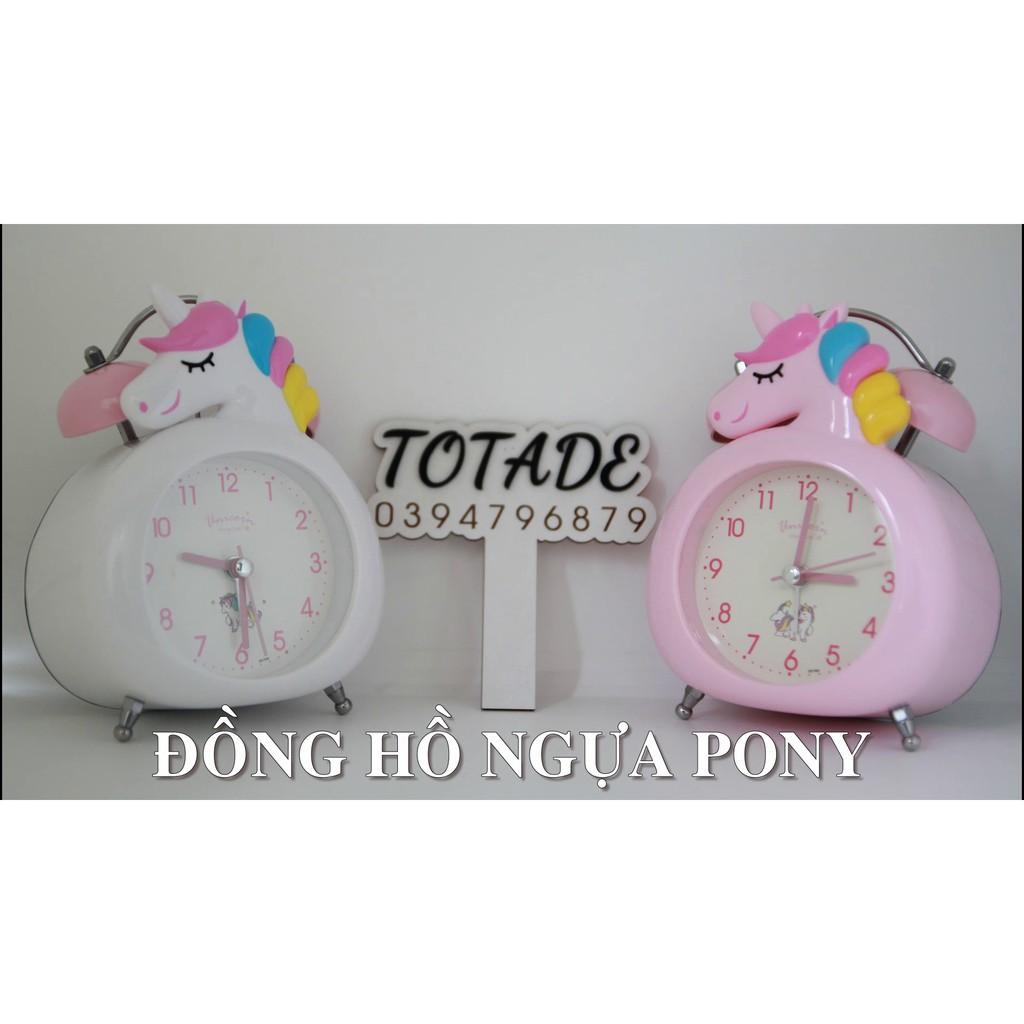 Đồng hồ để bàn hình ngựa Pony siêu kute - Có 3 màu