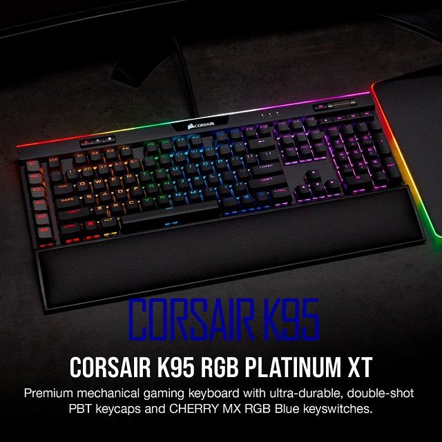 Bàn phím cơ gaming có dây tốt nhất Corsairr K95 RGB Platinum XT