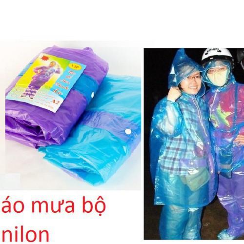 Combo 10 Áo Mưa Bộ Nilon Cao Cấp FREESHIP Sử Dụng Được Nhiều Lần