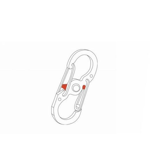 Móc Khóa Carabiner Chữ S Có Chốt Khoá Xoay