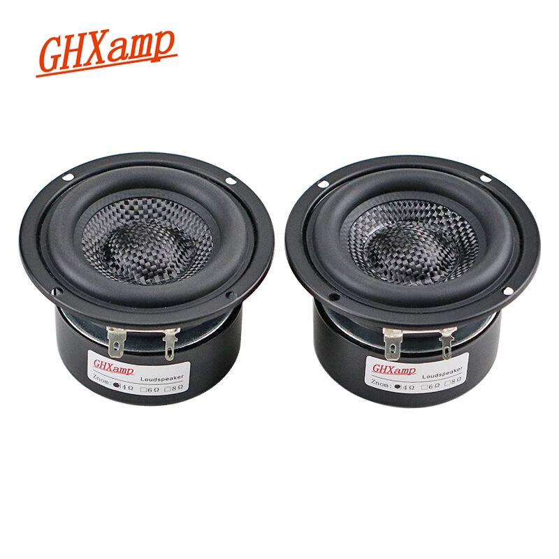 Ghxamp Sợi Thủy Tinh Bện 3 Inch Loa Trầm Loa Siêu Trầm Hifi Đơn Vị Loa Mạnh Mẽ Tần Số Thấp 4OHM 25W Chống Nước 2 Chiếc