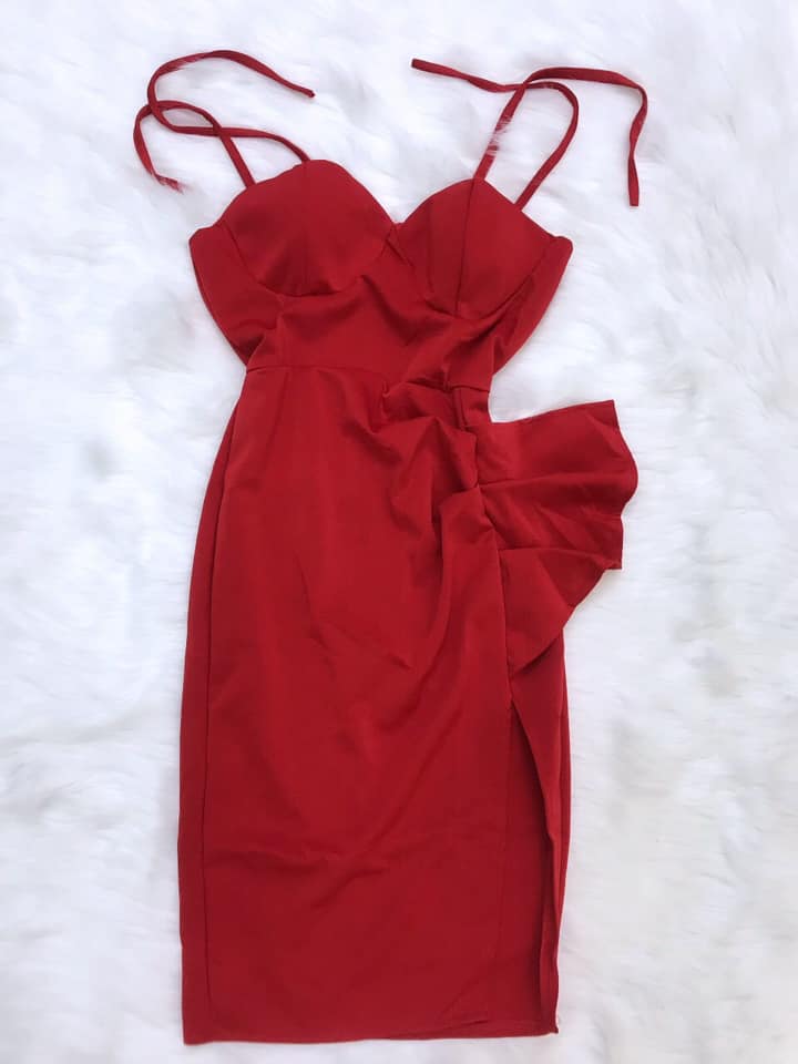 ĐẦM BODY 2 DÂY TÀ XÉO QUÁ ĐẸP 3 MÀU Y HÌNH