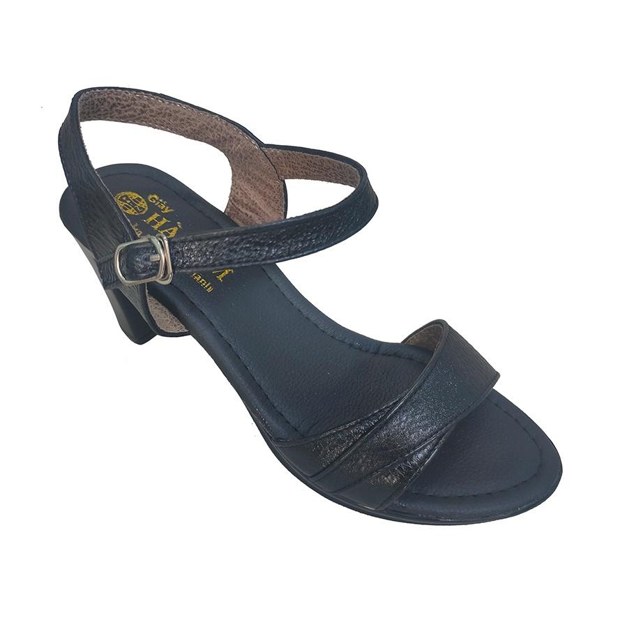 Giày Sandal Nữ Cao Gót Da Bò Thật TiTi ĐÔ Cao Cấp 7cm DNU2129d