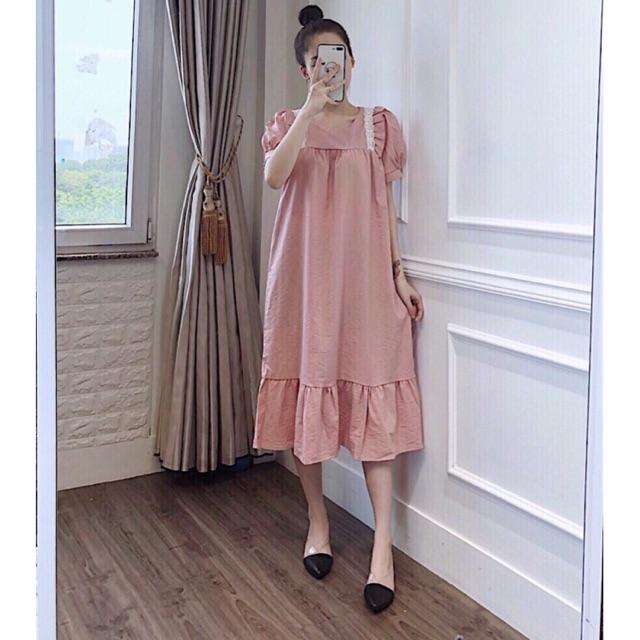 Váy bầu công sở thời trang xuông dài mùa hè đầm bầu thiết kế giá rẻ 45-70kg