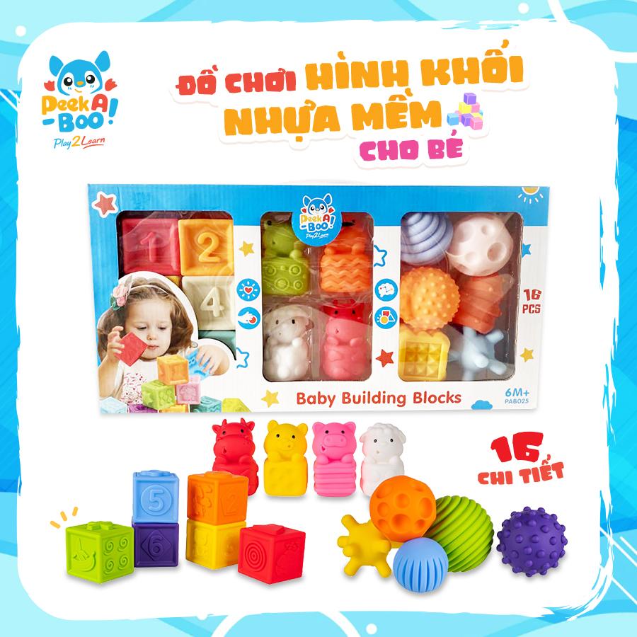 Đồ Chơi PEEK A BOO Hình Khối Nhựa Mềm Cho Bé-16 Chi Tiết PAB025 ...