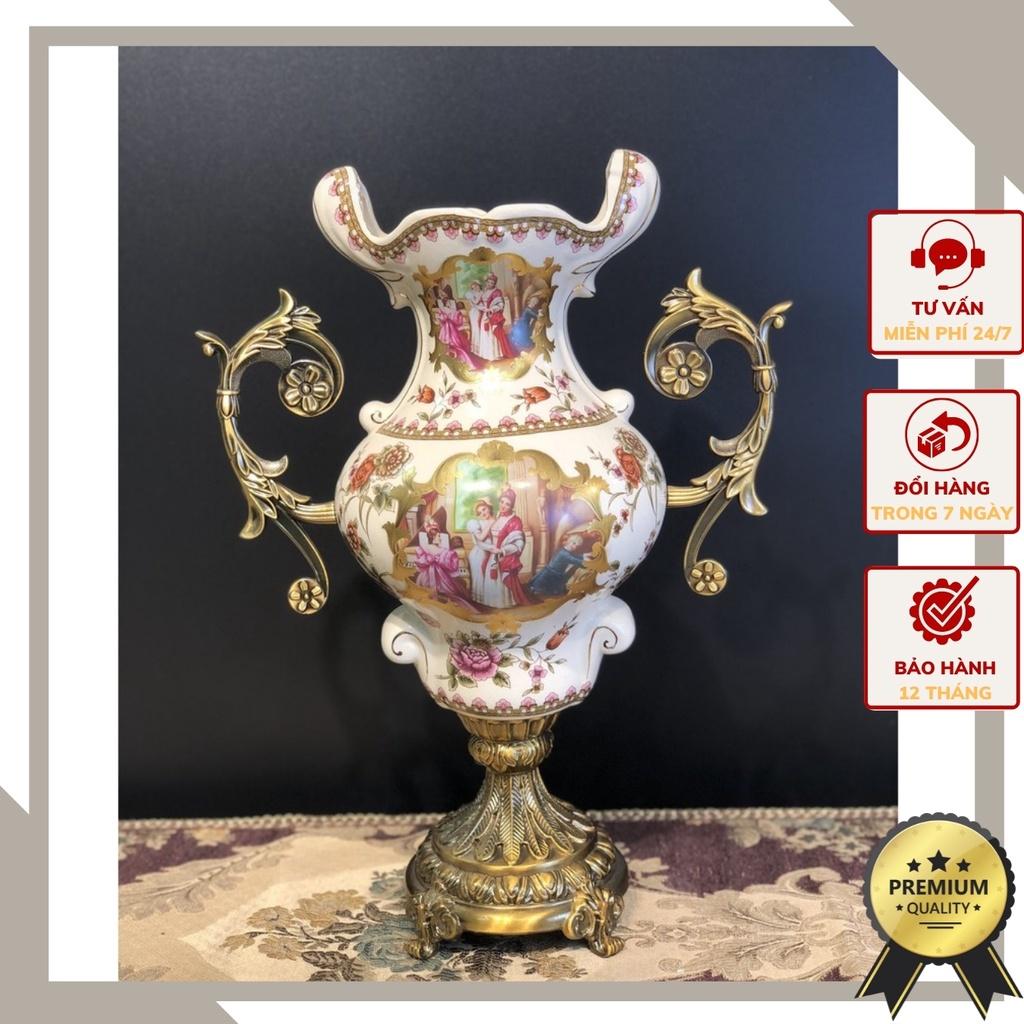 Bình cắm hoa CB24-BH1 họa tiết châu âu hình người tân cổ điển size cao 54 cm.