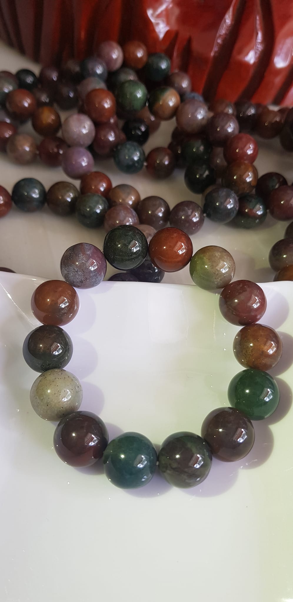 Vòng Tay phong thủy Nam đá Casidon tự nhiên Màu mới 14mm 14 hạt bóng rất đẹp Vòng đa sắc màu đẹp lạ mới sang rẻ đẹp Hợp Nam tất cả các mệnh đeo mệnh Thổ, mệnh Kim, mệnh Thủy và mệnh Mộc ạ