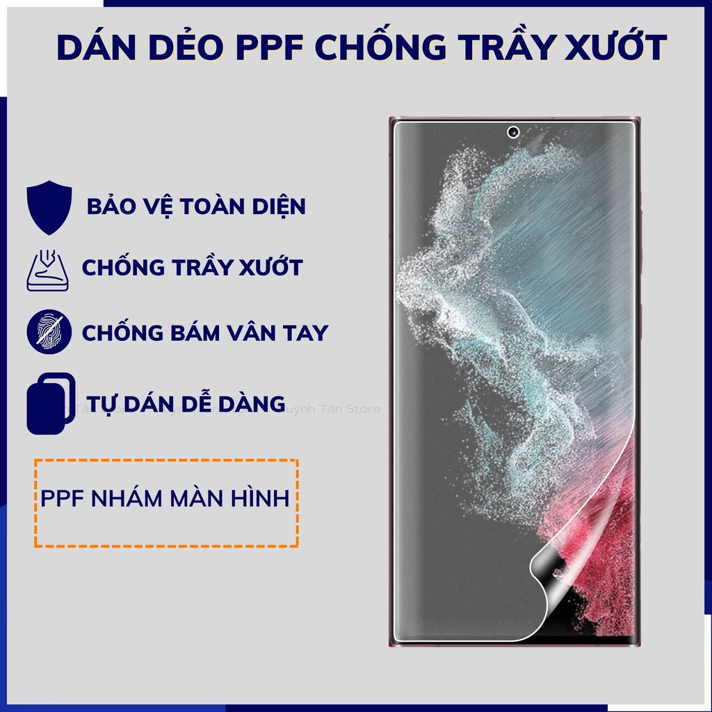 Dán dẻo PPF s23 ultra trong suốt hoặc nhám chống bám vân tay bảo vệ điện thoại mua 1 tặng 1 huỳnh tân store