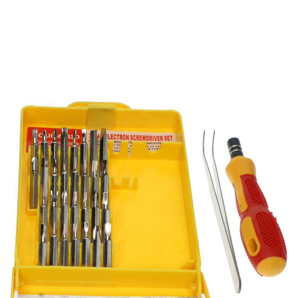 Durable 45# Steel Nut Driver Set Sockets Screwdriver Bits Tweezers Handle M