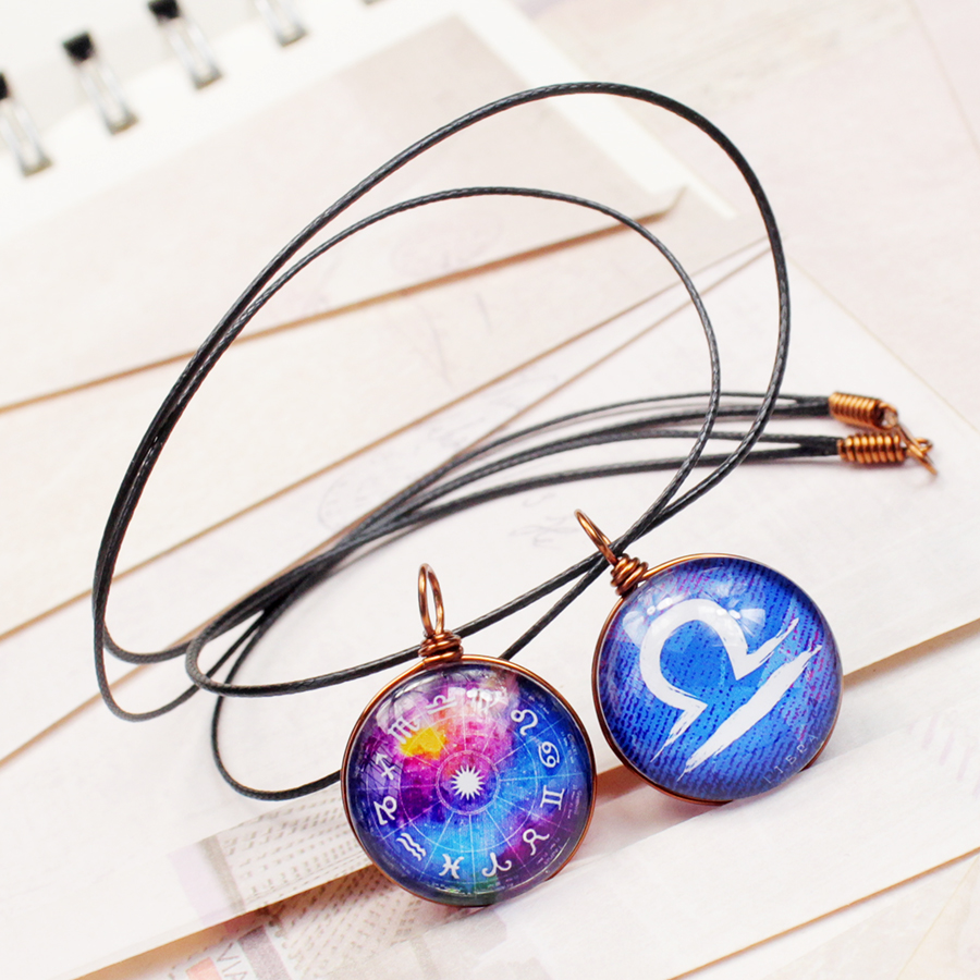 Dây chuyền 12 cung hoàng đạo Zodiac tông nhiều màu sắc siêu đẹp 06647-DC20M0017