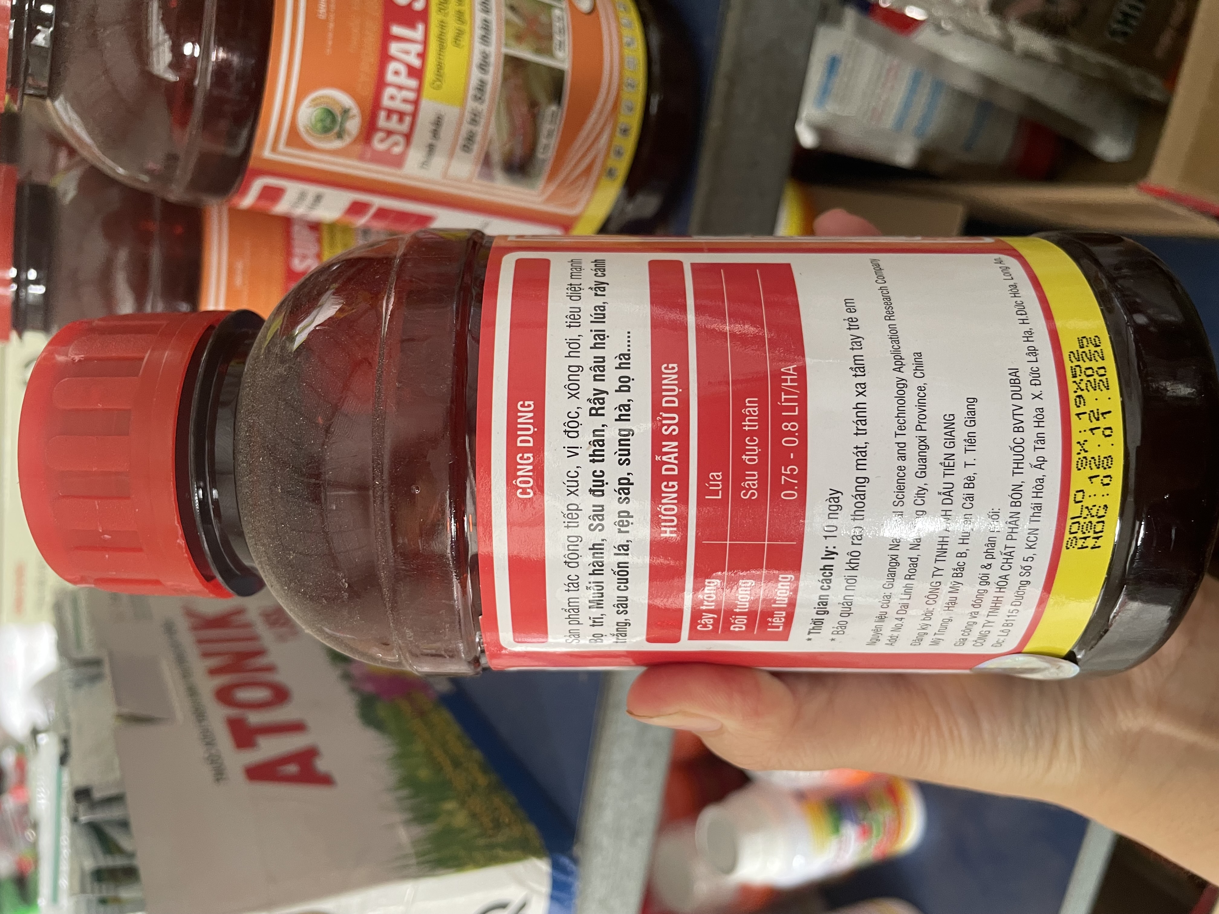 Thuốc trừ sâu SERPAL SUPER đặc trị sâu đục thân kháng thuốc (450ml) Cypermethrin 20g + Dimethoate