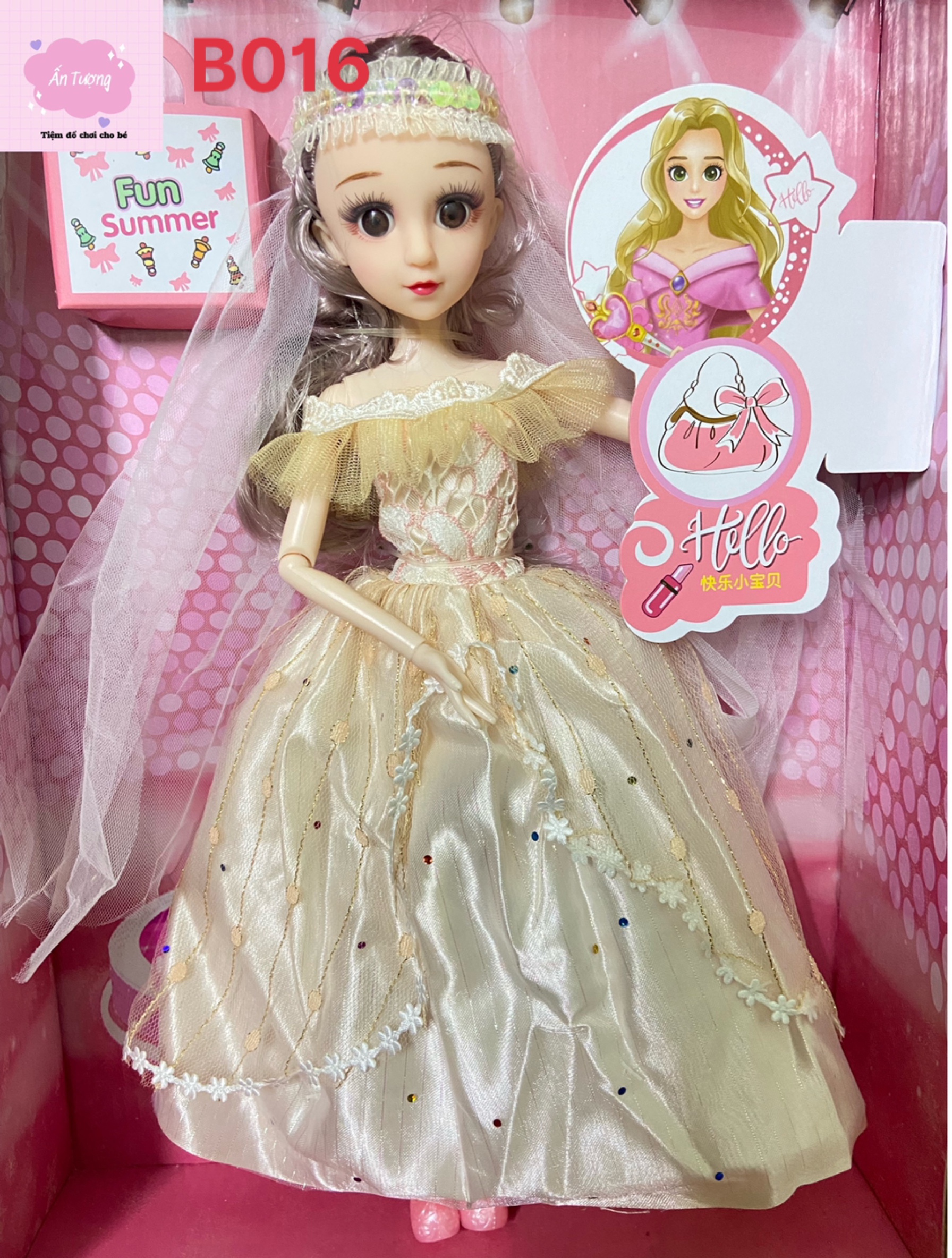 Đồ chơi bé gái - Đồ chơi búp bê- Hộp  búp bê Barbie công chúa, búp bê cô dâu xinh đẹp