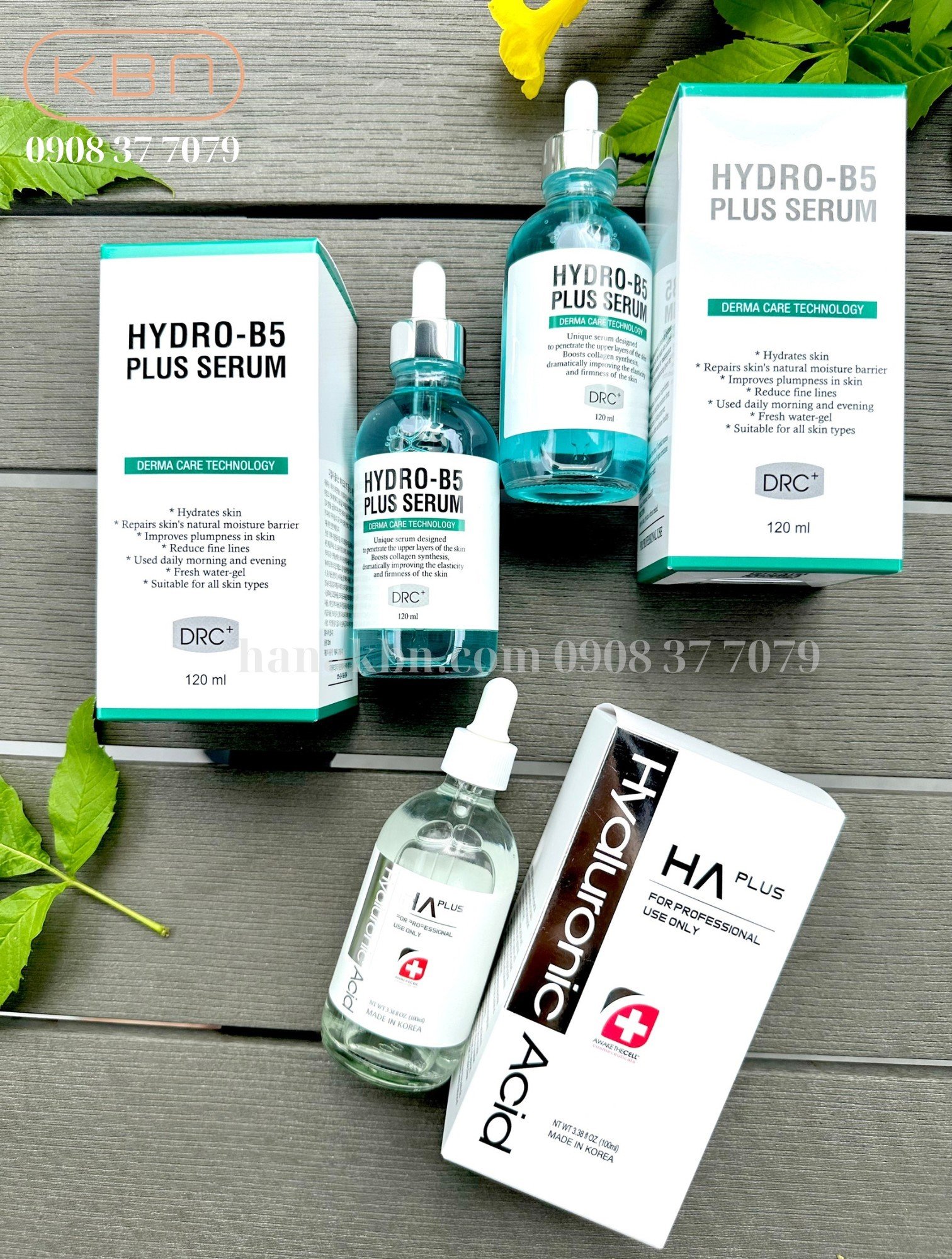 Combo 2 Chai SERUM HYDRO B5 PLUS - 120ml - Dưỡng Ẩm, Phục Hồi, Căng Bóng, Se Khít Lỗ Chân Lông + Tặng Serum HA Plus 100ML