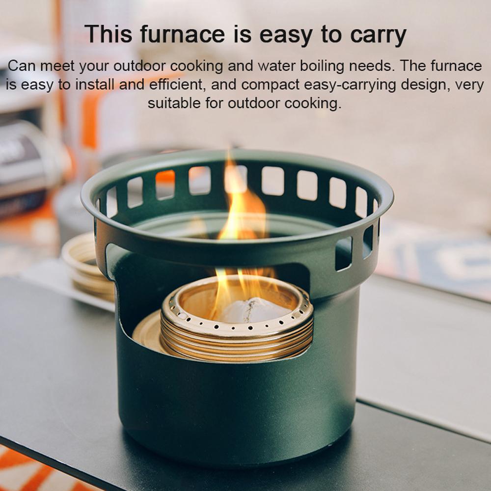 Aluminum Alloy Camping Alcohol Stoves Portable Picnic BBQ Furnace Windproof Alcohol Stoves Outdoor Cooking Furnace Household Tea Stoves