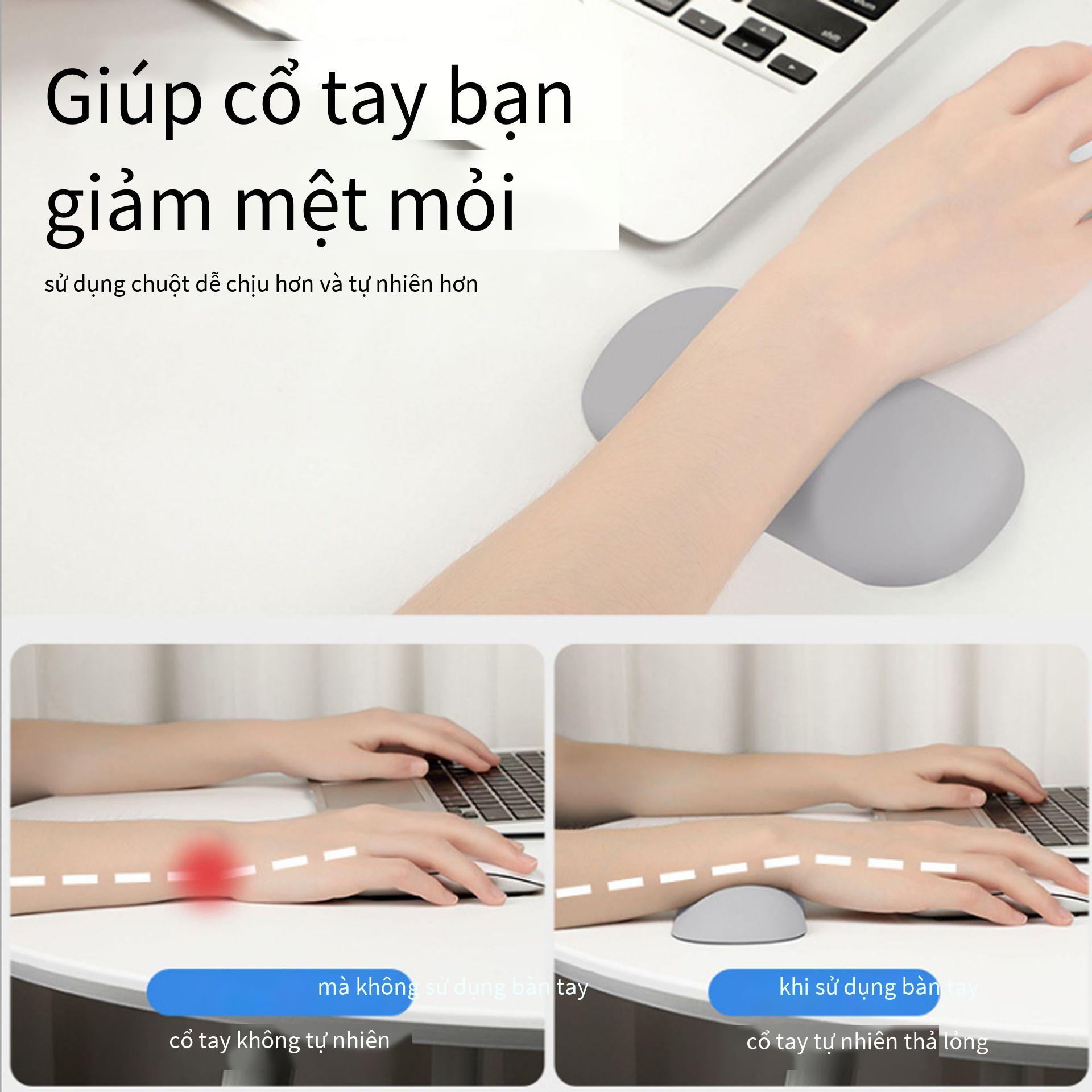 Ưu đãi đặc biệt cho văn phòng tại nhà cổ tay miếng lót chuột bằng da sáng tạo miếng lót tay ba chiều bàn phím silicone bọt nhớ da trơn tại chỗ