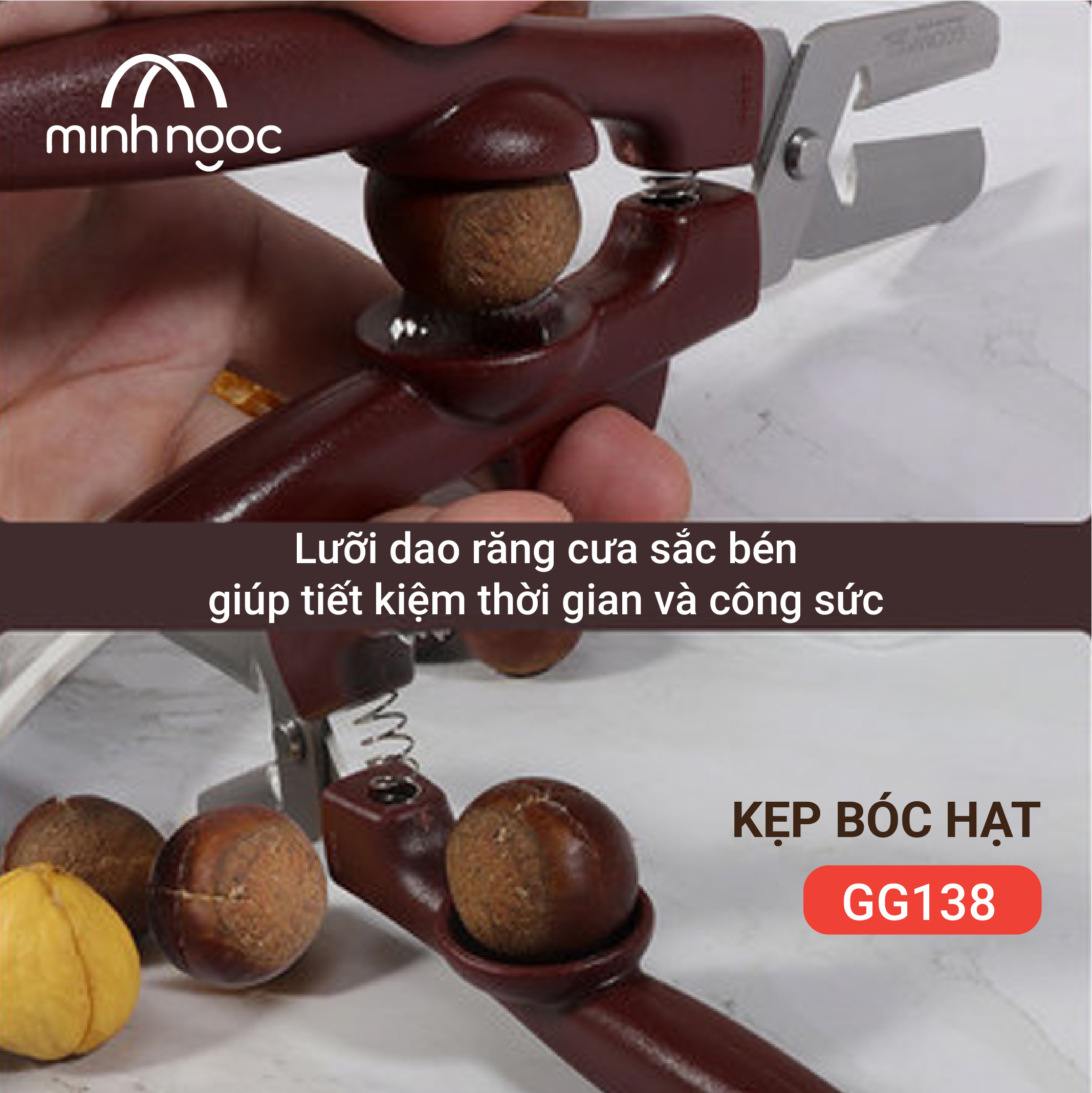 [HÀNG CHÍNH HÃNG] Kẹp bóc vỏ hạt dẻ và các loại hạt GGOMI Hàn Quốc GG138 sắc bén và độ bền cao